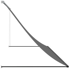 antracit szövet és acél feltekerhető napellenző 300 x 150 cm