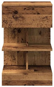 Éjjeliszekrények 2 db Régi fa 40x35x65 cm Gépesített fa