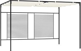 vidaXL krémszínű pavilon behúzható tetővel 3 x 4 x 2,3 m 180 g/m²