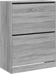vidaXL szürke sonoma cipőszekrény 2 kihajtható fiókkal 80x42x108 cm
