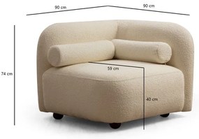 Krémszínű fotel Victoria – Artie