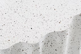 Tiaris kerek dohányzóasztal 41 cm - fehér terrazzo