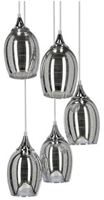 Csillár zsinóron MARINA 5xE27/60W/230V króm