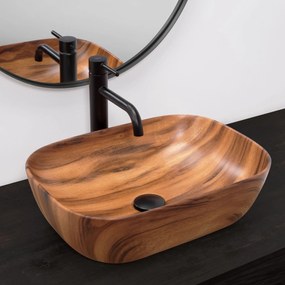 Pultra építhető mosdó Rea Belinda Wood Mat