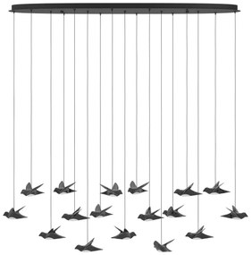 Eglo 390353 - LED Dimmelhető csillár zsinóron PARATEBUENO 17xLED/3W/230V fekete