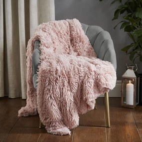 Rózsaszín mikroplüss ágytakaró franciaágyra 245x280 cm Cuddly – Catherine Lansfield