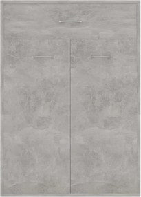betonszürke szerelt fa cipősszekrény 60 x 35 x 84 cm