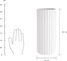 LIV kerámia váza, fehér 32cm