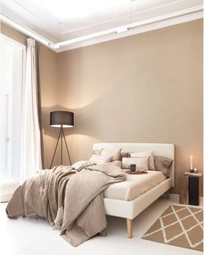 Lydia világosszürke kétszemélyes ágy, 160 x 200 cm - Kave Home