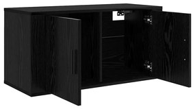 vidaXL Fali TV szekrény szett 3 pcs Fekete tölgy 80 x 34,5 x 40 cm