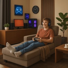 Modern Fotel Barnás-Bézs Színben. NEO