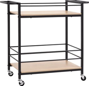 HOMCOM Konyhai Kocsi Szerviz Kocsi Tároló Kocsi F Side Table 2 Szinttel és Fogantyúval | Konyha és Étkező, Teherbírás 60 kg, Forgácslap, 82 x 40 x 75