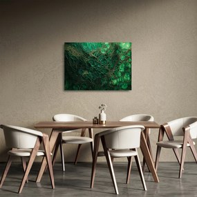 Üveg kép - Zöld mikroszkópos Üveg kép (70x50 cm)