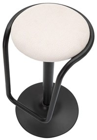 Fehér-fekete kárpitozott állítható magasságú bárszék (ülésmagasság 61 cm) Destiny – Mauro Ferretti