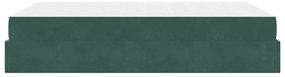 Ágykeret Sötétzöld 160 x 200 cm Bársony