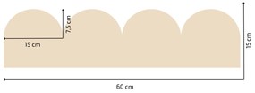 PIPPER. Textil öntapadó tapéta - Mini Ív - Krém színű Szín: Sötét