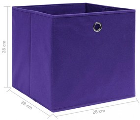 4 db lila nem szőtt szövet tárolódoboz 28 x 28 x 28 cm
