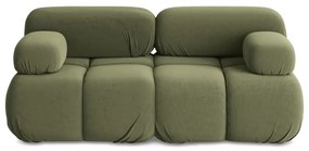 Világoszöld bársony moduláris kanapé 190 cm Lokua – Makamii