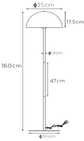 Lucide 45796/01/44 - Állólámpa SIEMON 1xE27/40W/230V narancs