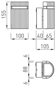 Lámpa Fali lámpa SILVA 1-irányú, GU10, MAX. 50W, IP54, AC220-240V, 50/60Hz, fekete