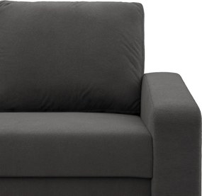 Zeus sarokkanapé, 1 ágyneműtartóval, döntött kartámasz, szövet anyag, univerzális oldal, bonell töltet, szürke