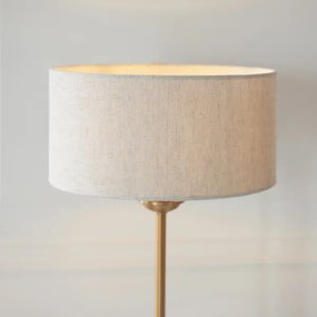 Endon 110728 - HIGHCLERE asztali lámpa 1xE14/7W/230V bézs/sárgaréz