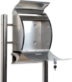 STILISTA Postaláda lábakkal rozsdamentes acél 126 cm