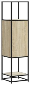 Highboard sonoma tölgy 35,5x35x139 cm gépelt fa és fém