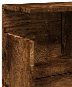 füstös tölgy színű szerelt fa faliszekrény 100 x 20 x 30 cm