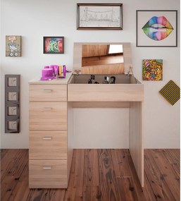 Fésülködő asztal, tölgy sonoma, BELINA