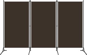 vidaXL barna 3 paneles paraván 260 x 180 cm
