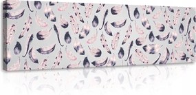 Vászonkép 145x45 Tollak könnyedség finomság levegő minta nyugalom elegancia