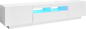 vidaXL fehér TV-szekrény LED-lámpákkal 180 x 35 x 40 cm