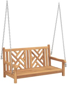 vidaXL Hinta Pad Barna 114 x 60 x 64 cm Tömör Teakfa