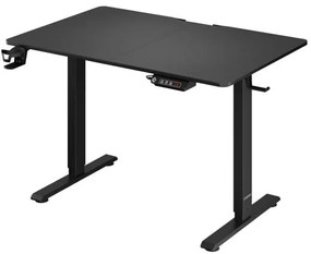 Casaria® Magasságban állítható irodai asztal 110x60x118 cm - fekete