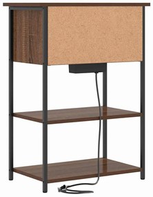 Éjjeliszekrény barna tölgy 55 x 31 x 76 cm Faanyag