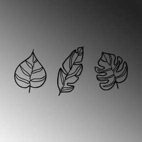 Leaves fém fali dekoráció, 17×33 cm