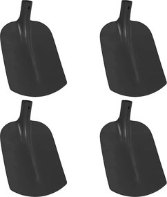 vidaXL Lapát Fej 4 pcs Fekete 34,5 x 24 cm Porszórt acél