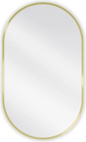 Mexen Loft ovális fürdőszobai tükör 85 x 50 cm, arany kerettel - 9851-085-050-000-50