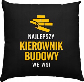 Ajándék párna építésvezetőnek, fekete