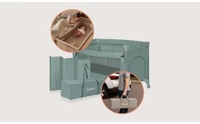 Lionelo - ELLEN 3 az 1-ben utazóágy, zsályazöld