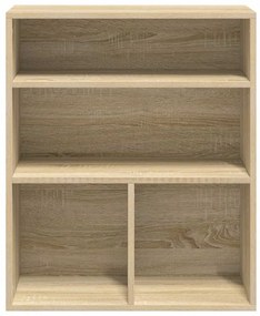 könyvszekrény sonoma színű 60x30x71,5 cm szerelt fa