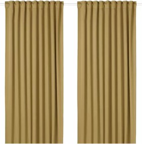 Ikea Majgull Árnyékoló függöny,1 pár, szalagos/bézs-sárga, 145x300 cm