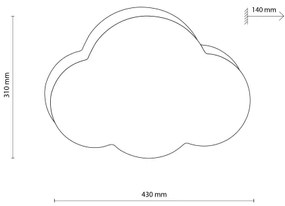 Brilagi - Gyerekszobai mennyezeti lámpa NIMBUS MINI 2xE27/15W/230V 31x43 cm kék