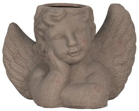 Beltéri kerámia virágcserép kaspó Angel Szürke 23x13x17 cm