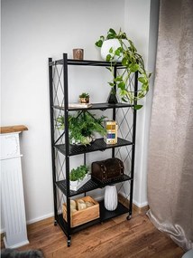 RAW5T polc, fém, 5 polcos (72 x 34 x 163 cm)