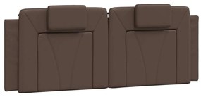 barna műbőr ágykeret Viana matrac nélkül 140x190 cm