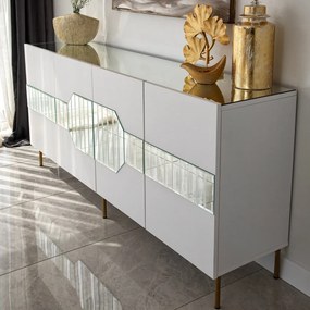 Milan komód, fehér-arany, 180 cm – TR552NOS1804