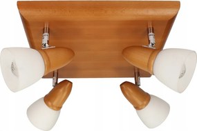 Led Mennyezeti Lámpa Plafon Fa Spot Díszléc 4x E14 Állítható