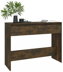 füstös tölgy színű szerelt fa tálalóasztal 100x35x76,5 cm
